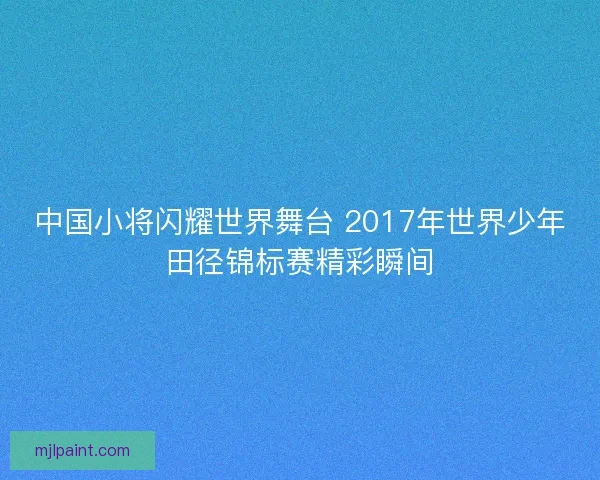 中国小将闪耀世界舞台 2017年世界少年田径锦标赛精彩瞬间 中国小将闪耀世界舞台 2017年世界少年田径锦标赛精彩瞬间
