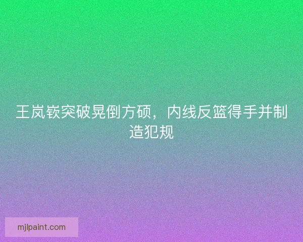王岚嵚突破晃倒方硕,内线反篮得手并制造犯规 王岚嵚突破晃倒方硕,内线反篮得手并制造犯规